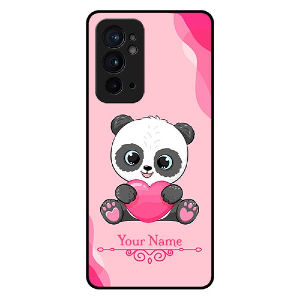 OnePlus 9RT 5G Custom Glass Mobile Case - Cute Panda Design