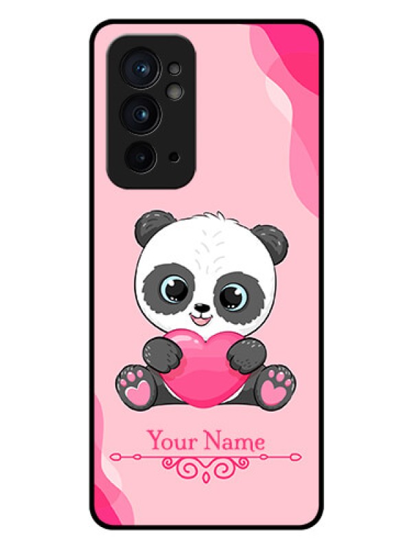 Custom OnePlus 9RT 5G Custom Glass Mobile Case - Cute Panda Design