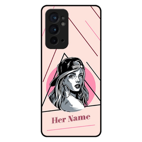 OnePlus 9RT 5G Personalized Glass Phone Case - Rockstar Girl Design