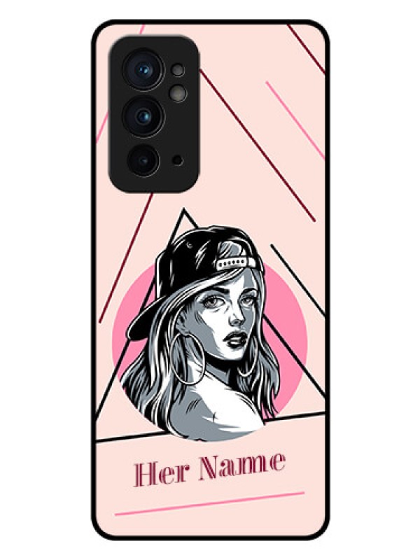 Custom OnePlus 9RT 5G Personalized Glass Phone Case - Rockstar Girl Design