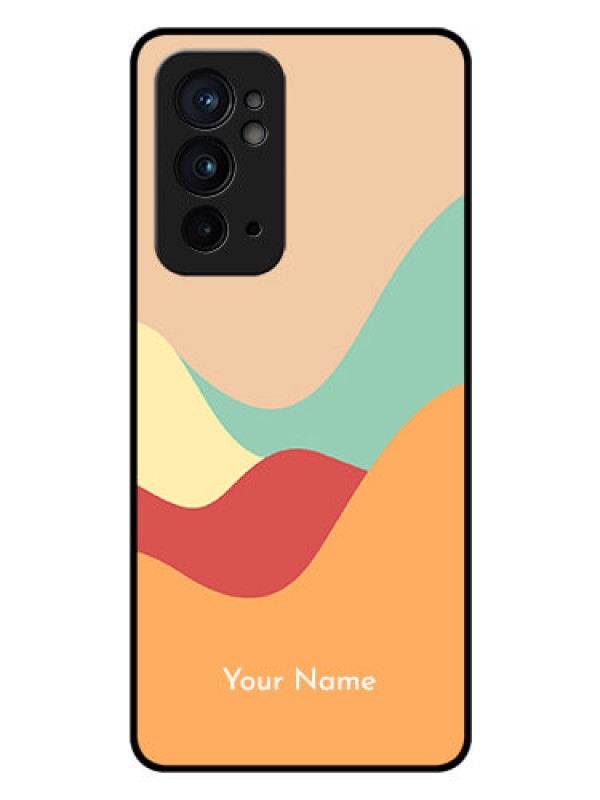 Custom OnePlus 9RT 5G Personalized Glass Phone Case - Ocean Waves Multi-colour Design