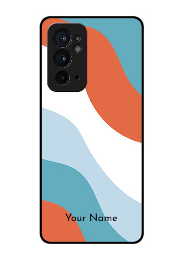 OnePlus 9RT 5G Custom Glass Mobile Case - coloured Waves Design