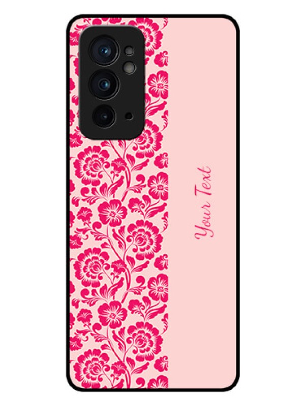 Custom OnePlus 9RT 5G Custom Glass Phone Case - Attractive Floral Pattern Design