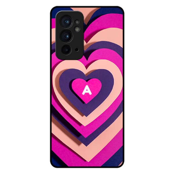 OnePlus 9RT 5G Custom Glass Mobile Case - Cute Heart Pattern Design