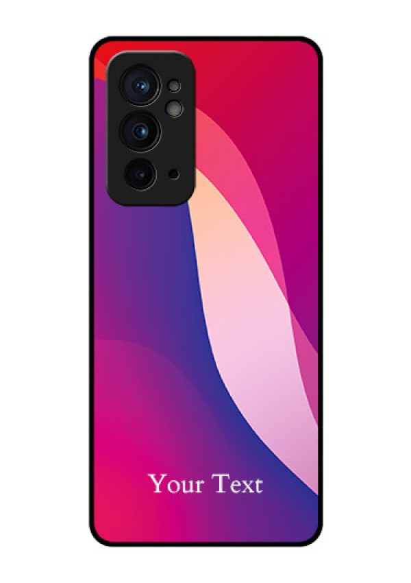 OnePlus 9RT 5G Personalized Glass Phone Case - Digital abstract Overlap Design