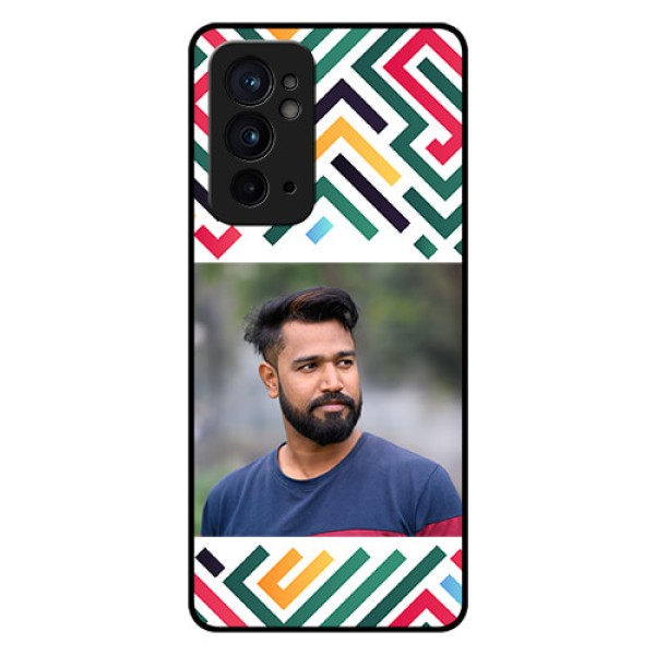 OnePlus 9RT 5G Personalized Glass Phone Case - Colorful Maze Pattern Design OnePlus 9RT 5G Personalized Glass Phone Case - Colorful Maze Pattern Design