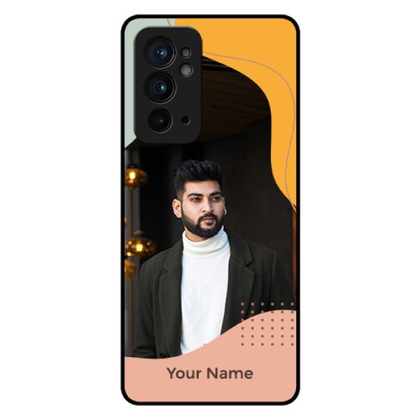 OnePlus 9RT 5G Personalized Glass Phone Case - Tri-coloured overlay design OnePlus 9RT 5G Personalized Glass Phone Case - Tri-coloured overlay design