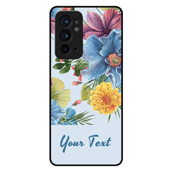 OnePlus 9RT 5G Custom Glass Mobile Case - Stunning Watercolored Flowers Painting Design