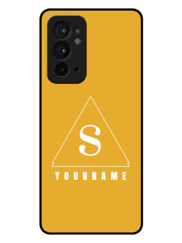 Custom OnePlus 9RT 5G Personalized Glass Phone Case - simple triangle Design