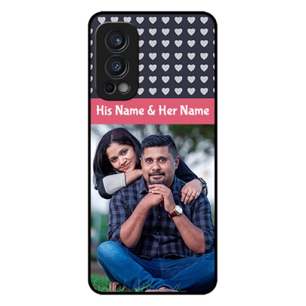 Oneplus Nord 2 5G Custom Glass Mobile Case  - Love Symbols Design