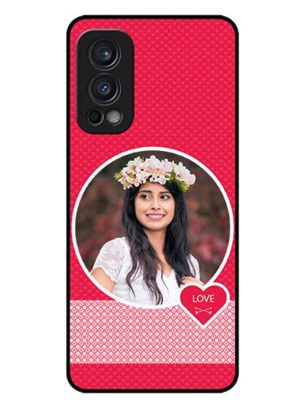Custom Oneplus Nord 2 5G Personalised Glass Phone Case  - Pink Pattern Design