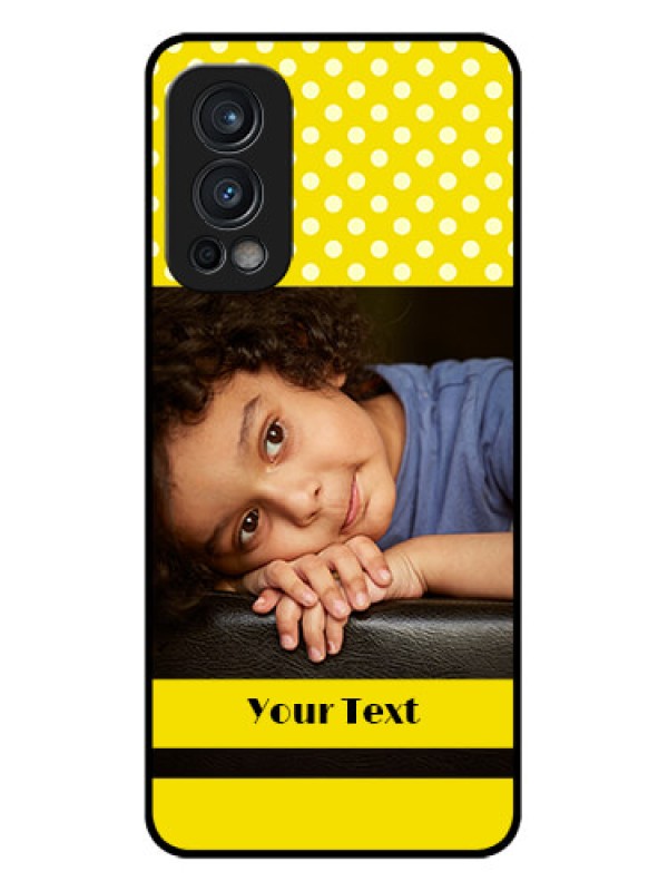 Custom Oneplus Nord 2 5G Custom Glass Phone Case  - Bright Yellow Case Design