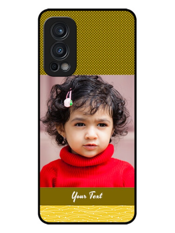 Custom Oneplus Nord 2 5G Custom Glass Phone Case  - Simple Green Color Design