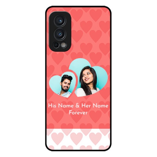 Oneplus Nord 2 5G Personalized Glass Phone Case - Couple Pic Upload Design Oneplus Nord 2 5G Personalized Glass Phone Case - Couple Pic Upload Design