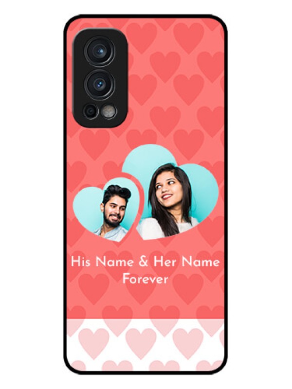 Custom Oneplus Nord 2 5G Personalized Glass Phone Case  - Couple Pic Upload Design