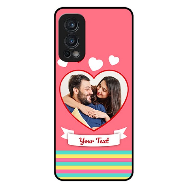 Oneplus Nord 2 5G Photo Printing on Glass Case  - Love Doodle Design