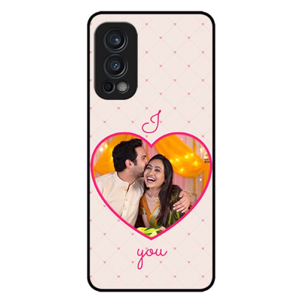Oneplus Nord 2 5G Custom Glass Mobile Case  - Heart Shape Design