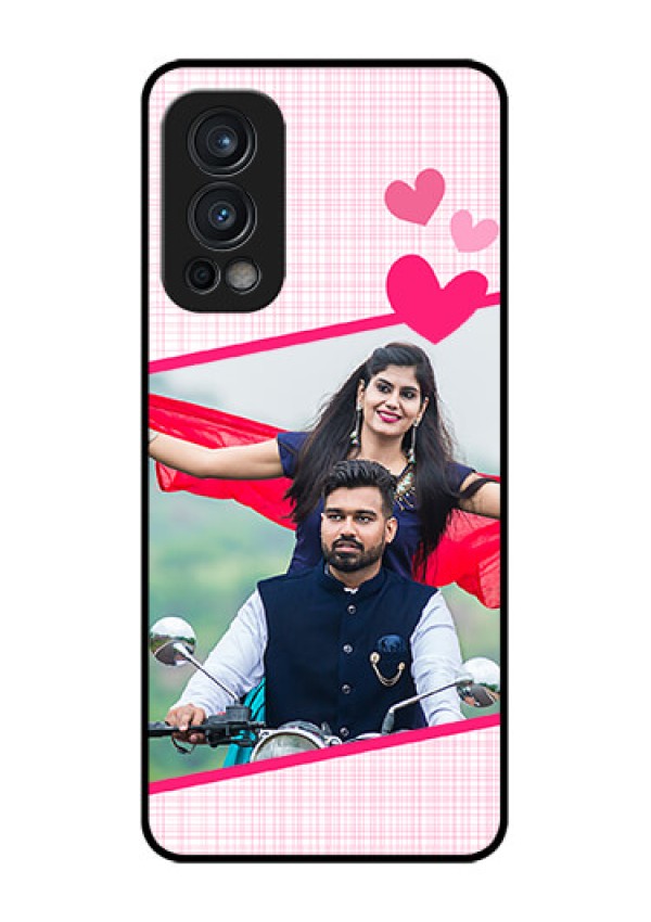 Oneplus Nord 2 5G Custom Glass Phone Case  - Love Shape Heart Design