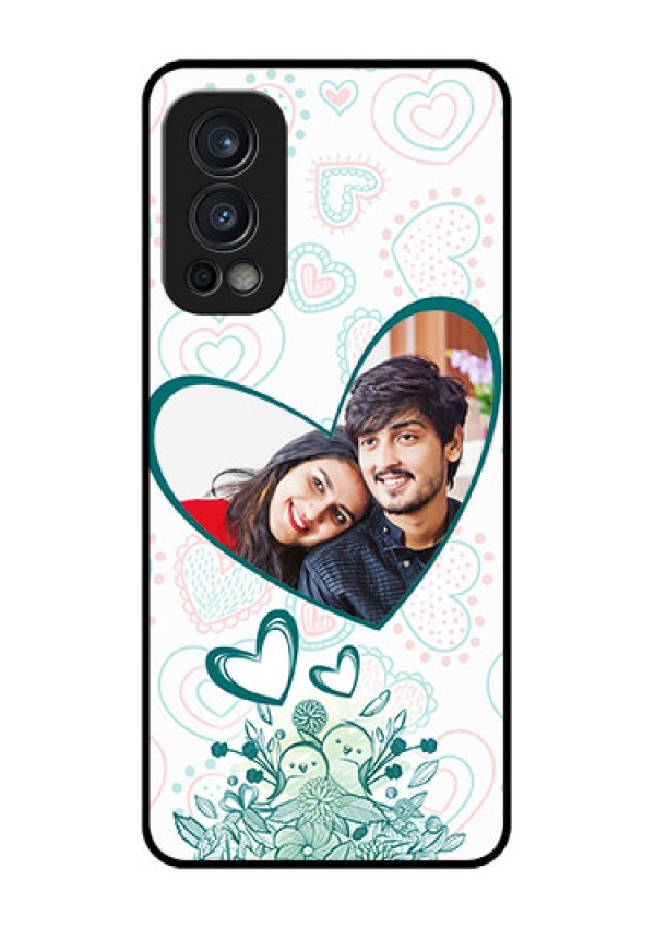 Oneplus Nord 2 5G Photo Printing on Glass Case  - Premium Couple Design