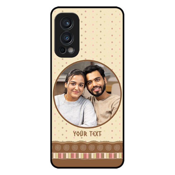 Oneplus Nord 2 5G Custom Glass Mobile Case - Brown Dotted Mobile Case Design Oneplus Nord 2 5G Custom Glass Mobile Case - Brown Dotted Mobile Case Design