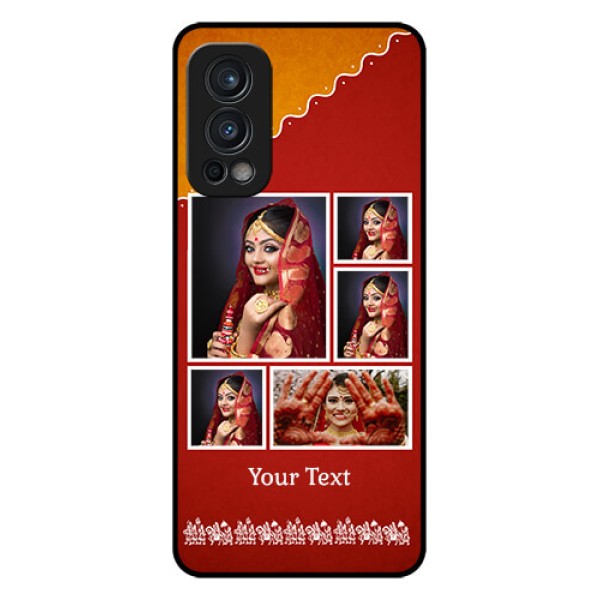 Oneplus Nord 2 5G Personalized Glass Phone Case  - Wedding Pic Upload Design