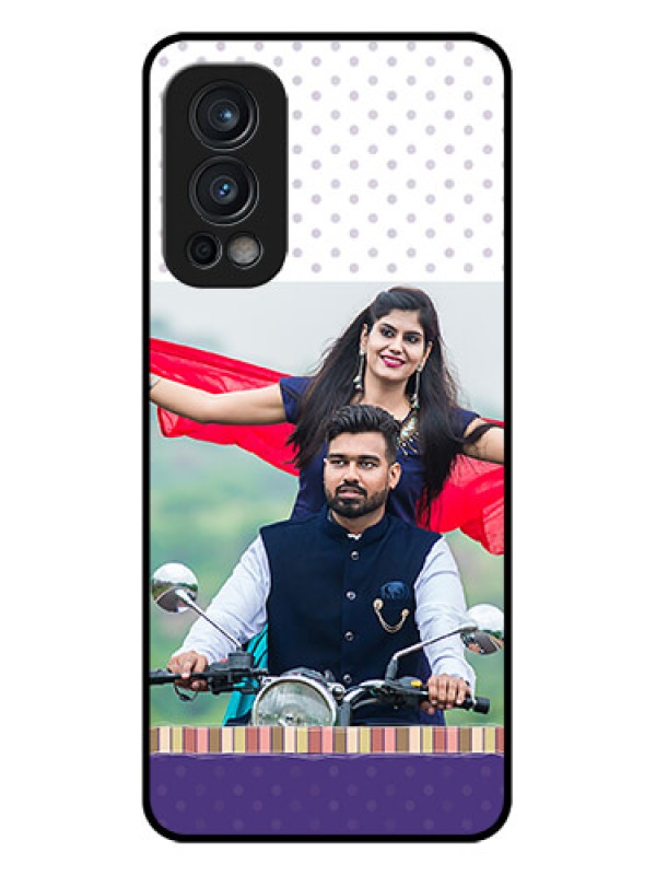 Custom Oneplus Nord 2 5G Photo Printing on Glass Case  - Cute Family Design