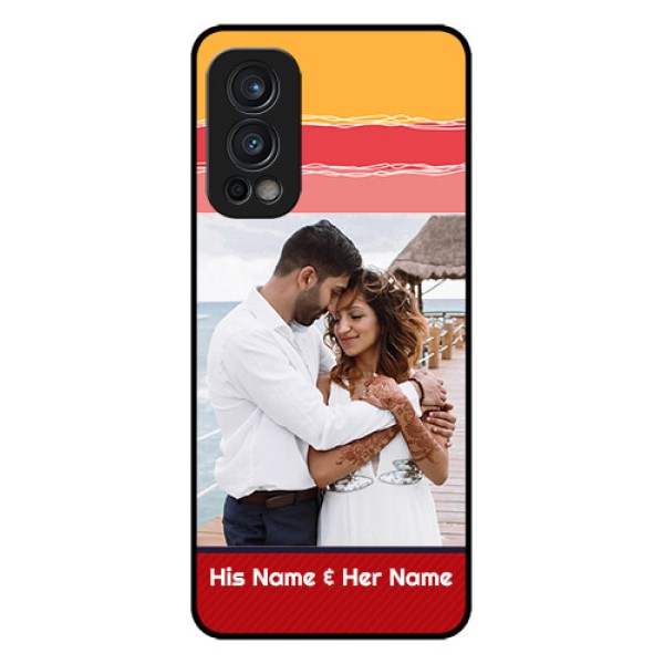 Oneplus Nord 2 5G Custom Glass Mobile Case  - Colorful Case Design