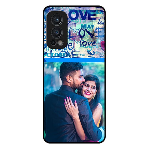 Oneplus Nord 2 5G Custom Glass Mobile Case  - Colorful Love Design