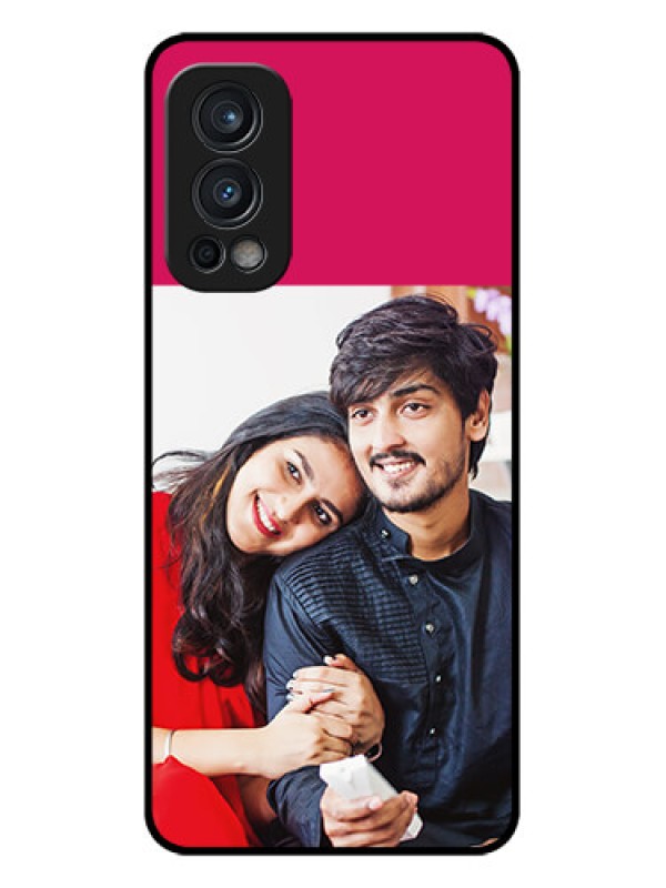 Custom Oneplus Nord 2 5G Custom Glass Mobile Case  - Anniversary Cover Design