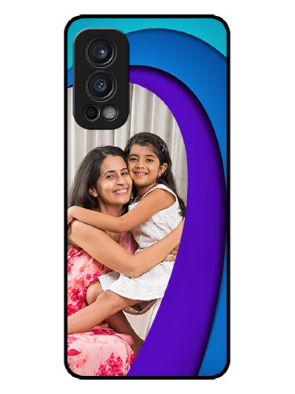 Custom Oneplus Nord 2 5G Photo Printing on Glass Case  - Simple Pattern Design