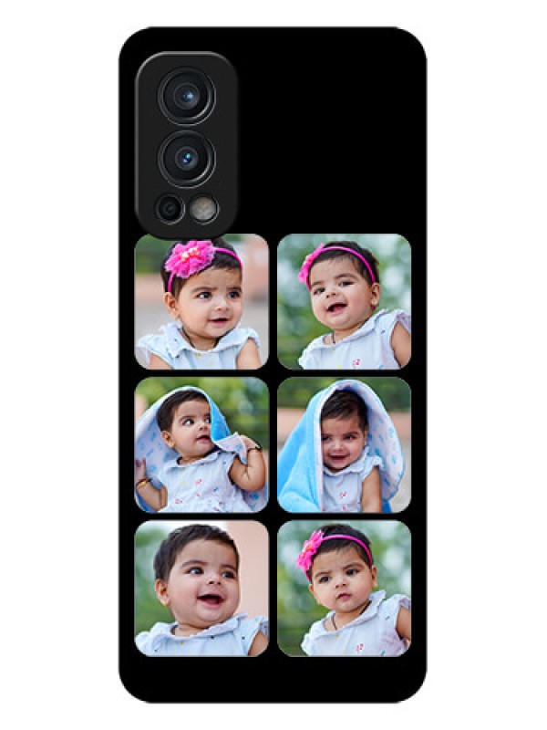 Custom Oneplus Nord 2 5G Photo Printing on Glass Case  - Multiple Pictures Design