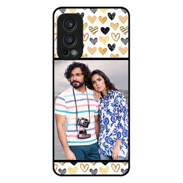 Oneplus Nord 2 5G Photo Printing on Glass Case  - Love Symbol Design