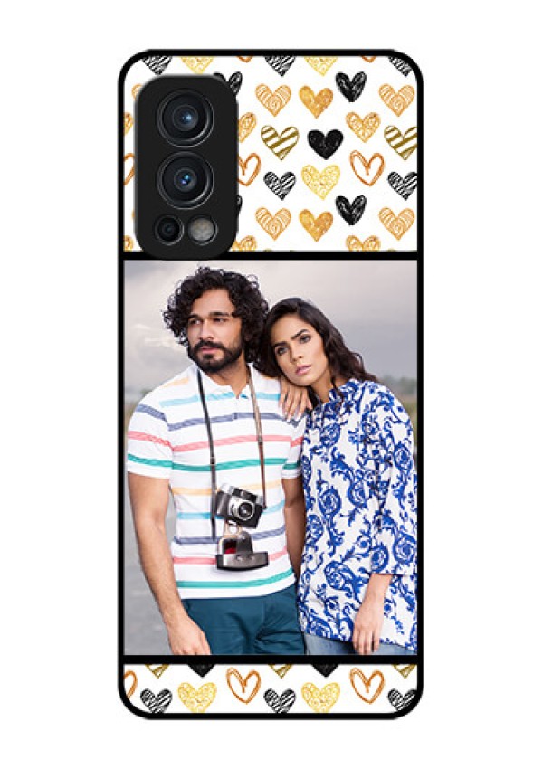 Oneplus Nord 2 5G Photo Printing on Glass Case  - Love Symbol Design