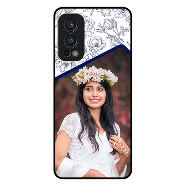 Oneplus Nord 2 5G Personalized Glass Phone Case  - Premium Floral Design