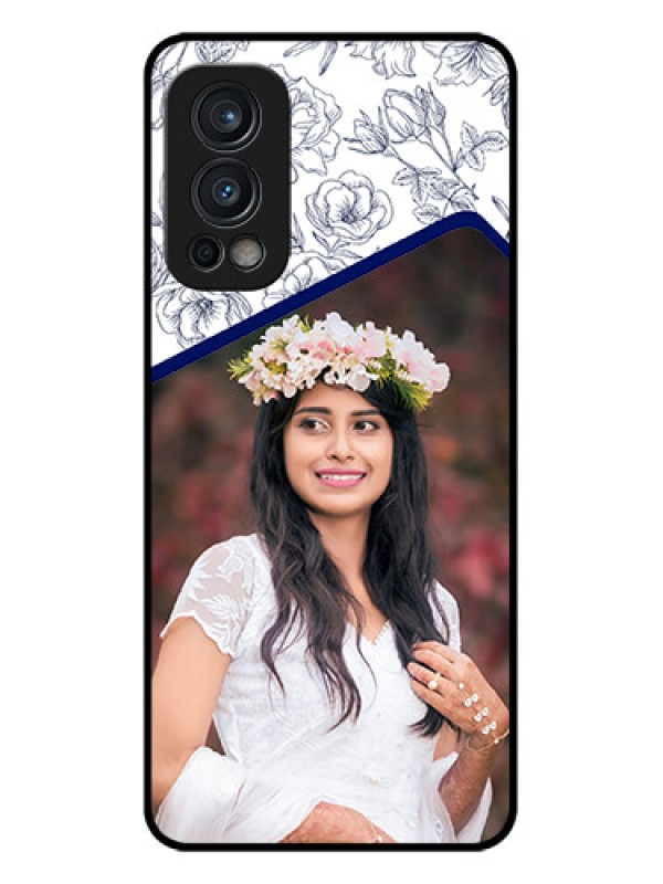 Custom Oneplus Nord 2 5G Personalized Glass Phone Case  - Premium Floral Design
