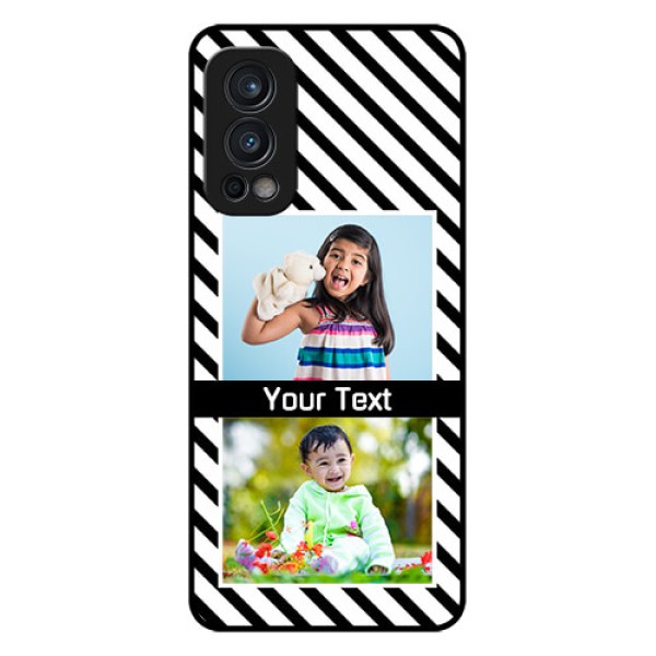 Oneplus Nord 2 5G Photo Printing on Glass Case - Black And White Stripes Design Oneplus Nord 2 5G Photo Printing on Glass Case - Black And White Stripes Design