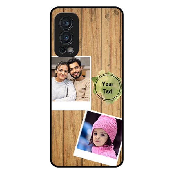 Oneplus Nord 2 5G Custom Glass Phone Case  - Wooden Texture Design