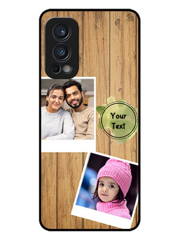 Custom Oneplus Nord 2 5G Custom Glass Phone Case  - Wooden Texture Design