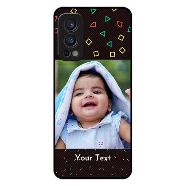 Oneplus Nord 2 5G Custom Glass Phone Case - with confetti birthday design Oneplus Nord 2 5G Custom Glass Phone Case - with confetti birthday design