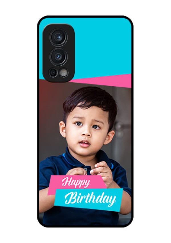 Oneplus Nord 2 5G Personalized Glass Phone Case  - Image Holder with 2 Color Design