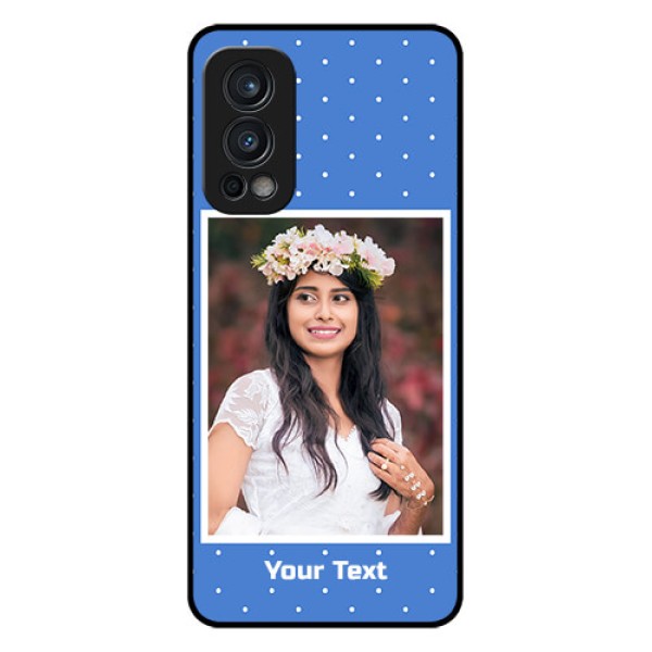 Oneplus Nord 2 5G Photo Printing on Glass Case  - Polka dots design