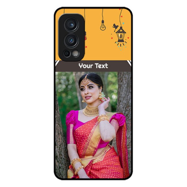 Oneplus Nord 2 5G Custom Glass Mobile Case - with Family Picture and Icons Oneplus Nord 2 5G Custom Glass Mobile Case - with Family Picture and Icons