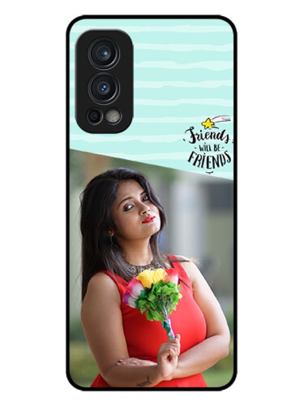 Custom Oneplus Nord 2 5G Custom Glass Phone Case  - Friends Picture Icon Design