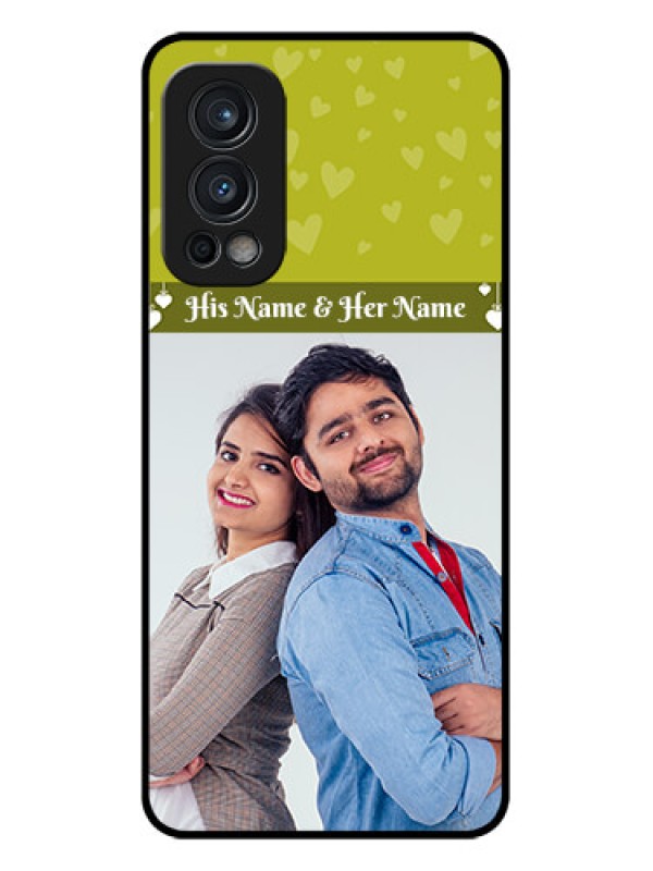 Custom Oneplus Nord 2 5G Custom Glass Phone Case  - You & Me Heart Design