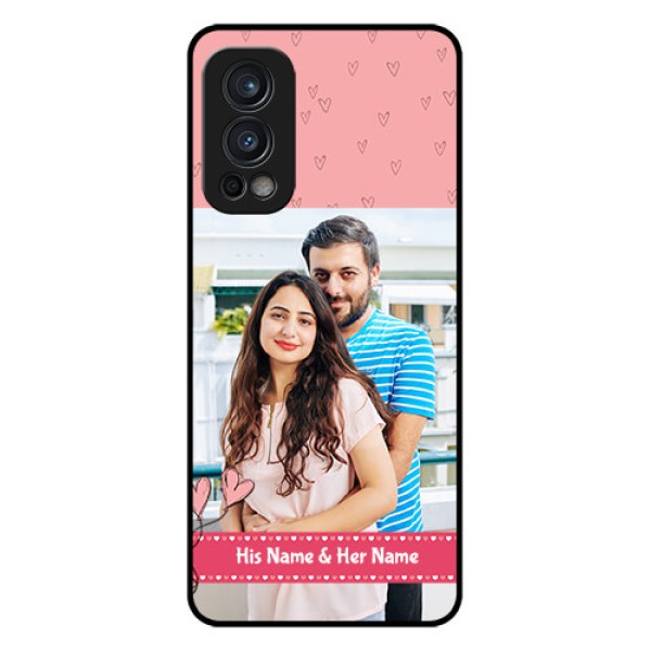 Oneplus Nord 2 5G Personalized Glass Phone Case - Love Design Peach Color Oneplus Nord 2 5G Personalized Glass Phone Case - Love Design Peach Color