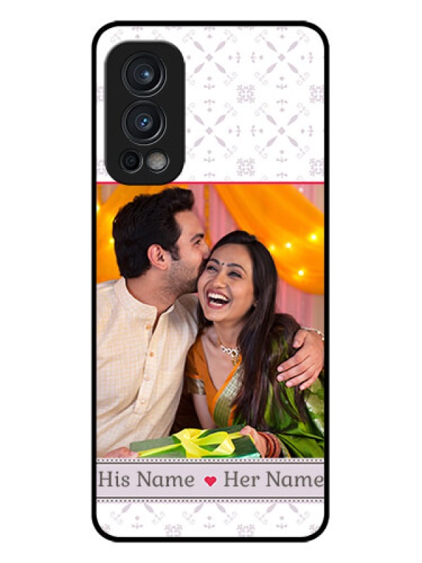 Custom Oneplus Nord 2 5G Custom Glass Mobile Case  - with Photo and Ethnic Design