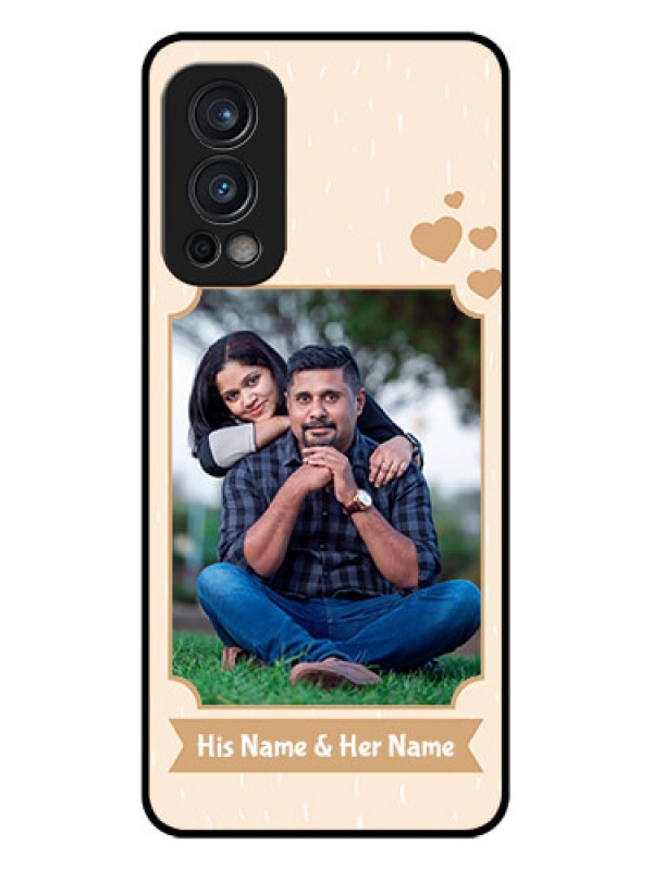 Custom Oneplus Nord 2 5G Custom Glass Phone Case  - with confetti love design 