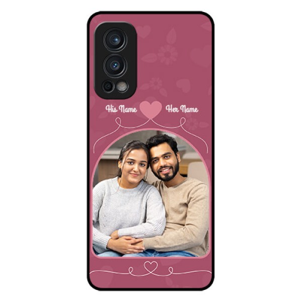 Oneplus Nord 2 5G Photo Printing on Glass Case  - Love Floral Design