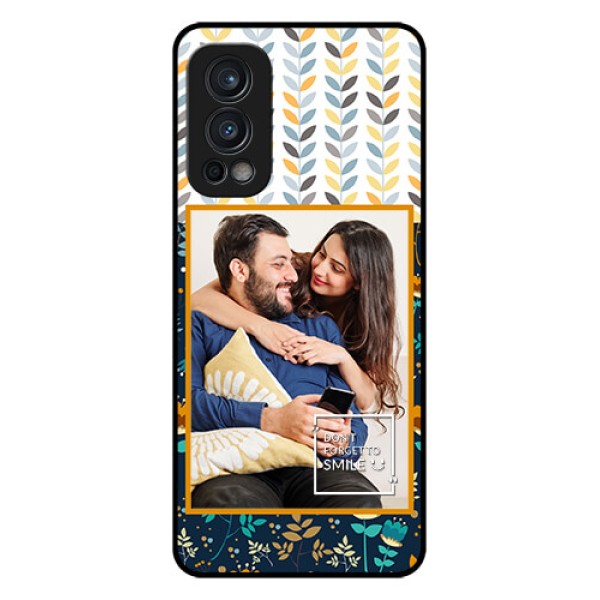 Oneplus Nord 2 5G Custom Glass Mobile Case  - Pattern Design