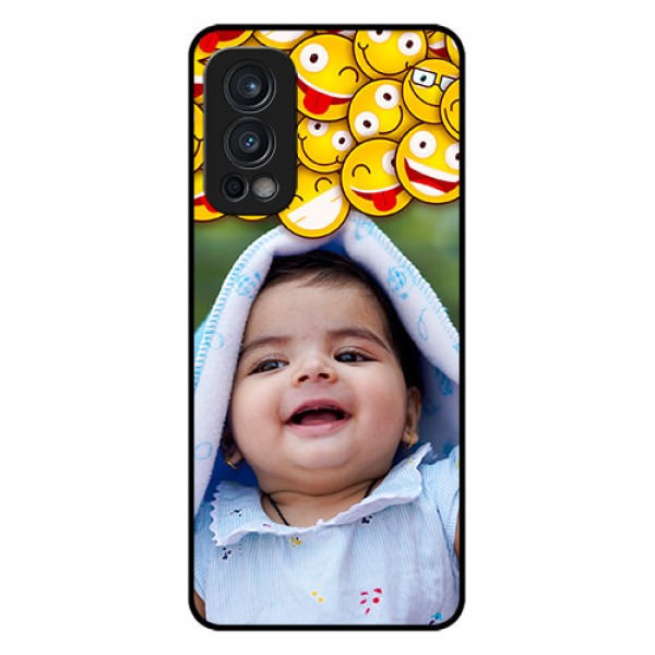 Oneplus Nord 2 5G Custom Glass Mobile Case - with Smiley Emoji Design Oneplus Nord 2 5G Custom Glass Mobile Case - with Smiley Emoji Design